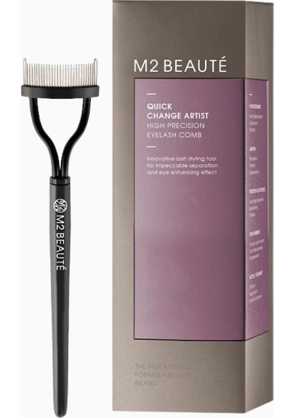 M2 Beauté Yüksek Hassasiyetli Kirpik Tarağı, Ergonomik Tasarım ve Paslanmaz Çelik Dişler