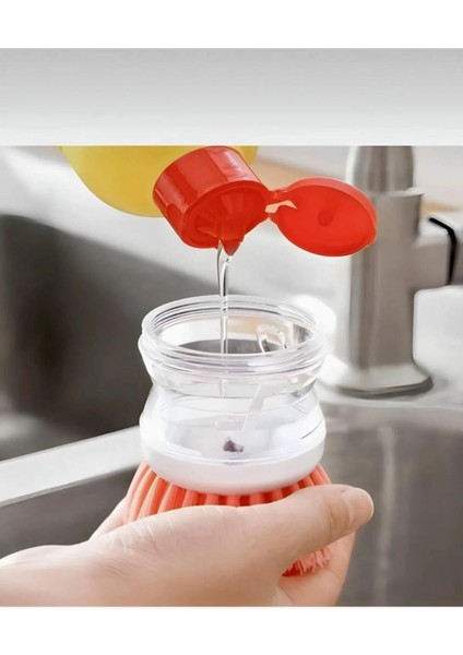 4'lü Bulaşık Fırçası Seti, Sıvı Deterjanlı, Çok Amaçlı Temizlik Fırçası modelleri