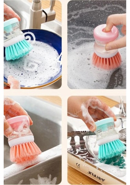 4'lü Bulaşık Fırçası Seti, Sıvı Deterjanlı, Çok Amaçlı Temizlik Fırçası indirimleri