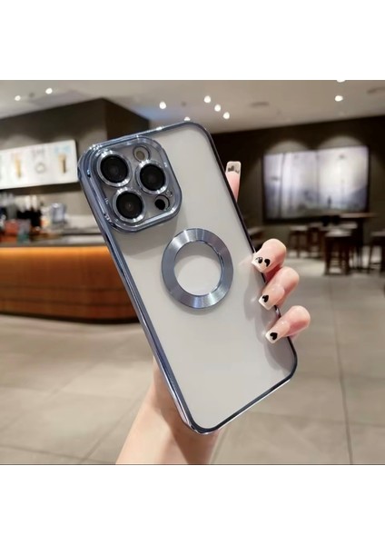 Apple iPhone 15 Pro Max Kamera Lens Korumalı Magsafe Şarj Destekli Arkası Şeffaf Yüksek Kalite Kılıf