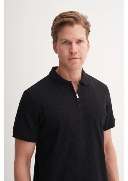 Polo Yaka Regular Fit Pamuklu Dokulu Tişört 4122 fiyatları