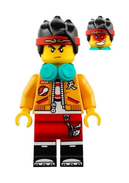 Minifigür Monkie Kid Bright Light Orange Open Jacket MK019
