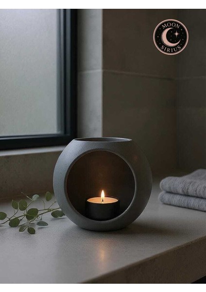 Siyah Modern Yuvarlak Tealight Mumluk – Sade ve Şık TASARIM*10X11X12 modelleri