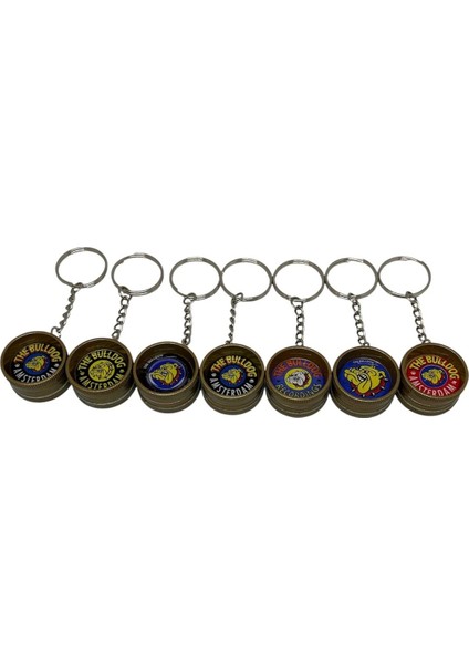 1 Adet Sarı Renk Bulldog Amsterdam 25MM Anahtarlık Şeklinde Metal Öğütücü Grinder