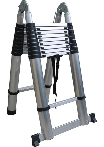 310 cm +310 cm -10+10 Basamaklı Alümınyum Teleskopik Merdiven - A Tipi Uzayan Merdiven fiyatları