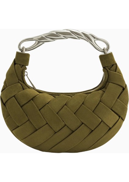 Jw Peı Haki Orla Weave Süni Süet El Çantası