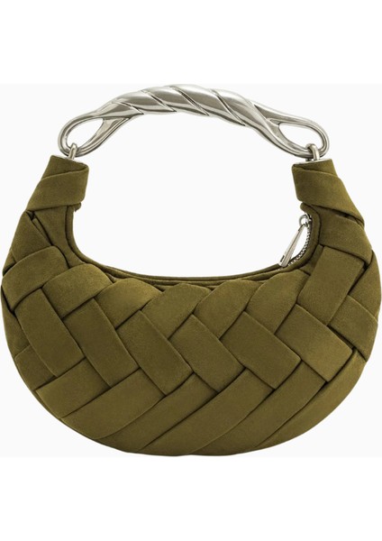 Jw Peı Haki Orla Weave Süni Süet El Çantası modelleri