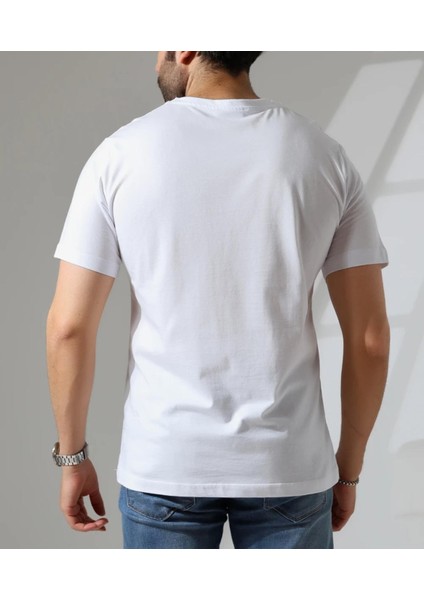 Erkek Beyaz Oversize Basic Tişört | Geniş Kesim Pamuklu Tişört modelleri