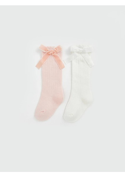 Lcw Baby Kız Bebek Diz Altı Soket Çorap 2'li (W5)