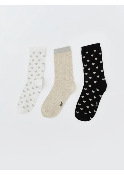 Lcw Eco Baskılı Kadın Soket Çorap 3'lü (W5)