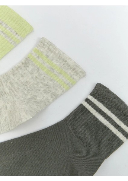 Lcw Eco Çizgili Kadın Soket Çorap 3'lü (W5) fiyatları