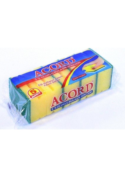 Fiberli Oluklu Bulaşık Süngeri 5'li Set, Dayanıklı ve Etkili Temizlik Sağlar. fiyatları