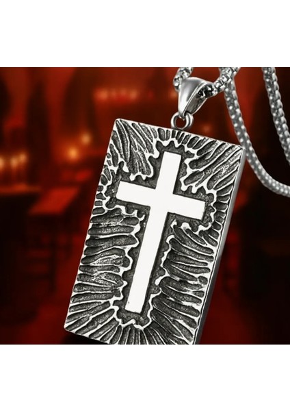 Paslanmaz Çelik Çift Taraflı Kullanım Tapınak Şövalyesi Haç Kolye fiyatları