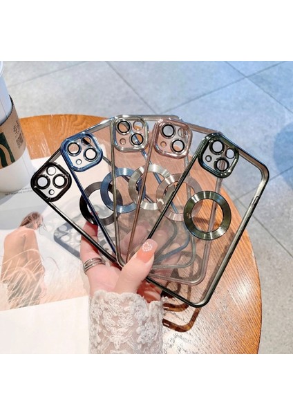 Apple iPhone 15 Cam Kamera Lens Korumalı Magsafe Şarj Destekli Arkası Şeffaf Yüksek Kalite Kılıf