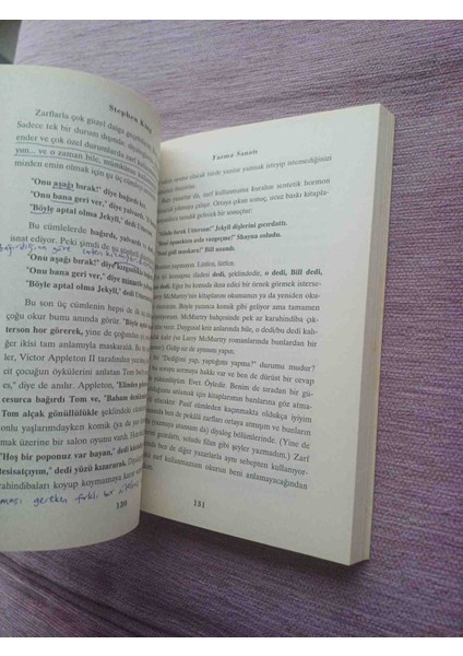 . Yazma Sanatı Stephen Kıng 2007 Basim 300 Sayfa Bazi Sayfalarda Alti Cizili Satirlar Var ve Hafif Sararmalar Harici Cok Temiz Durumdadir fırsatları
