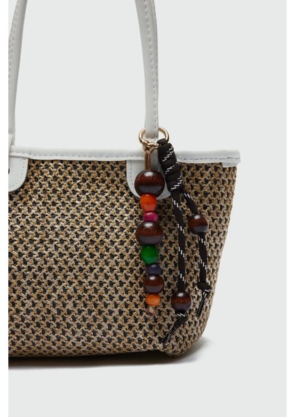 Roen Hasır Omuz Çantası Beyaz indirimleri