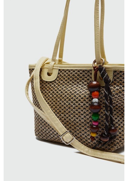 Roen Hasır Omuz Çantası Sarı fırsatları