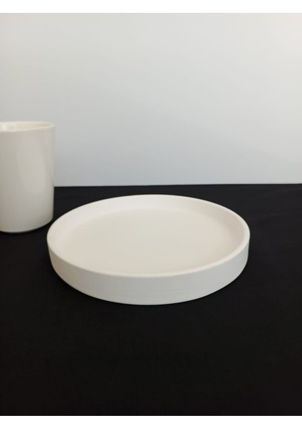 Dekoratif Sunum Tabağı, Beyaz Renk Yüksek Kaliteli Malzeme El Yapımı Yuvarlak El Yapımı Sunum Tabağı, Ev Dekoru, Masa Dekoru (17 cm) fırsatları