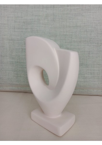 İskandinav Tarzı Büyük Boy Ortası Delik Simetrik El Yapımı Doğal Ham Beyaz Obje, Yüksek Kaliteli Malzeme Ev Dekoru, Hediyelik Ev Dekoru (20X28,5) fırsatları