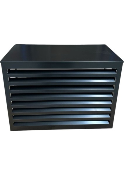 Klima Motoru Gizleme Kafesi 97X50X70CM (H) Ral 9005 Siyah Renk Panjurlu Small Model 15000-18000 BTU