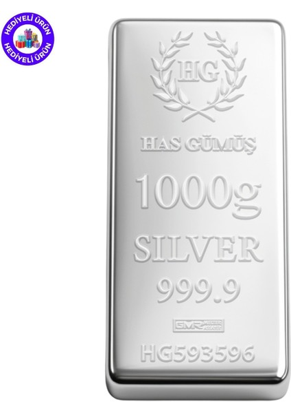 E-Gümüş 1000GR. Külçe Gümüş