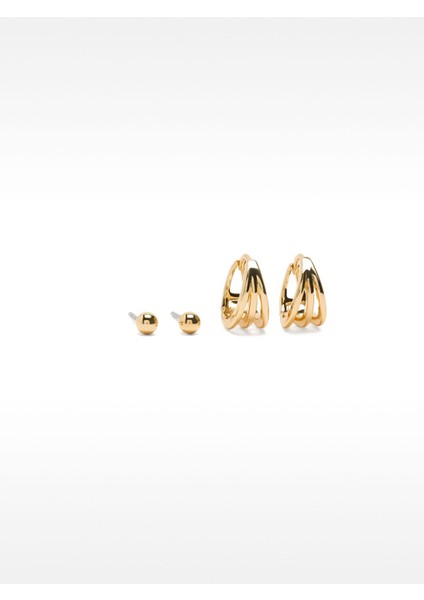 Gold Renk Küpe Seti