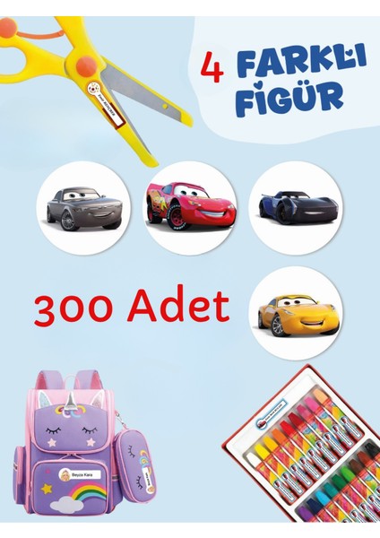 300 Adet Mcqueen Okul Etiketi Kişiye Özel Isme Özel Kalem Etiketi Defter Etiketi Kitap Etiketi fiyatları