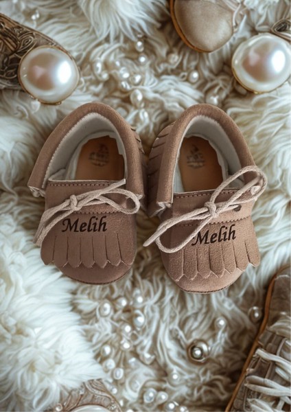 Bebeğinize Özel Isim Detaylı Sütlükahve Ayakkabı fiyatları