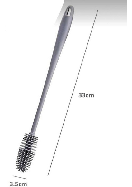 Uzun Silikon Temizleme Fırçası, Biberon, Vazo ve Bardak Için 1 Adet fırsatları