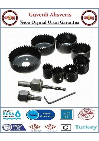 Buat Açma Seti - Ahşap - Alçıpan Panç Seti - 11 Parça fiyatları