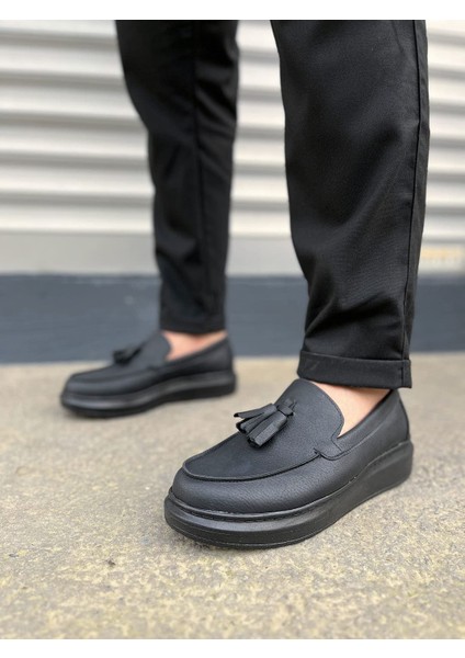 JET-154 Blaze Bağcıksız Püsküllü Cilt Erkek Günlük Spor Klasik Ayakkabı Cst - Siyah fiyatları