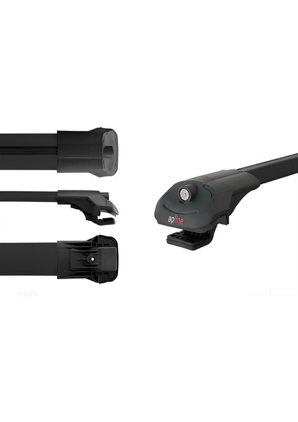 Toyota Land Cruiser 2003-2007 Model Arası Uyumlu Ara Atkı Tavan Barı Siyah indirimleri