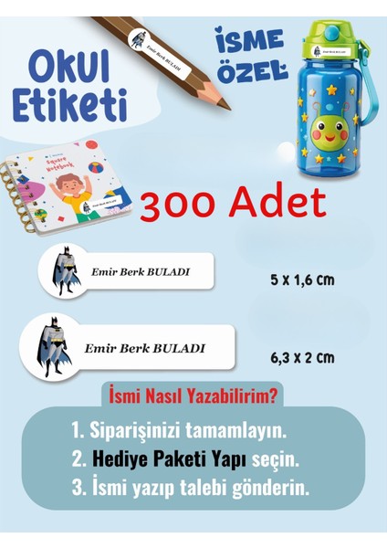 300 Adet Batman Okul Etiketi Kişiye Özel Isme Özel Kalem Etiketi Defter Etiketi Kitap Etiketi fiyatları