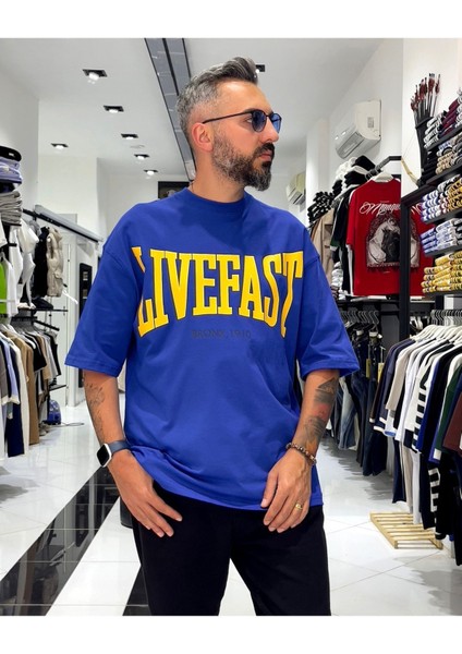 Livefast Baskılı Oversize Erkek T-Shirt fiyatları