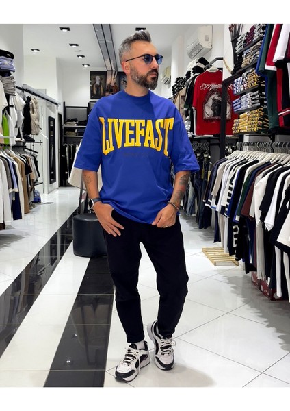 Livefast Baskılı Oversize Erkek T-Shirt indirimleri