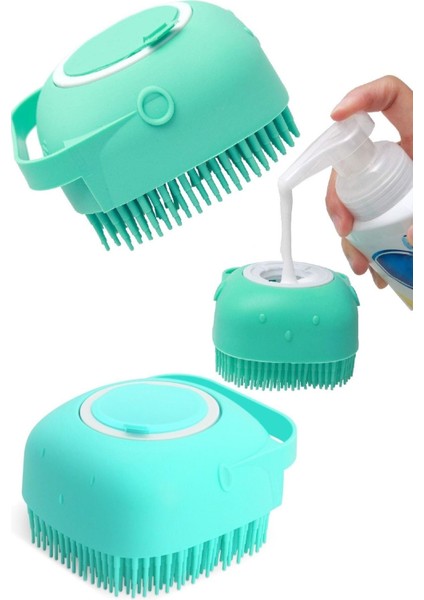 Hazneli Silikon Bulaşık Fırçası, Dayanıklı ve Pratik Temizlik Aracı