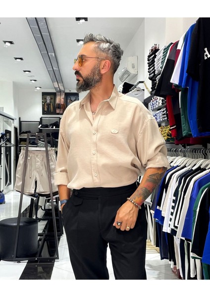 Erkek Modal Kumaş Ekstra Oversize Gömlek