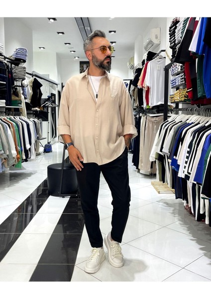 Erkek Modal Kumaş Ekstra Oversize Gömlek