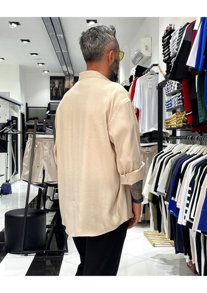 Erkek Modal Kumaş Ekstra Oversize Gömlek