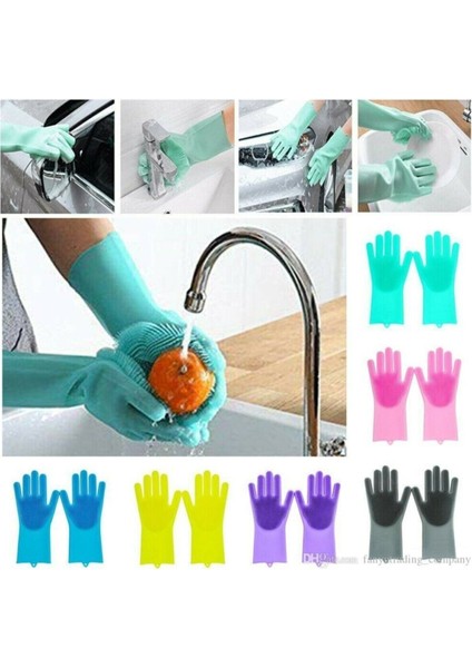 Isıya Dayanıklı Pratik Silikon Bulaşık Eldiveni Çift Set modelleri