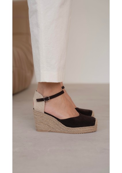 Delgado Kahve Süet Hakiki Deri Topuklu Ayakkabı