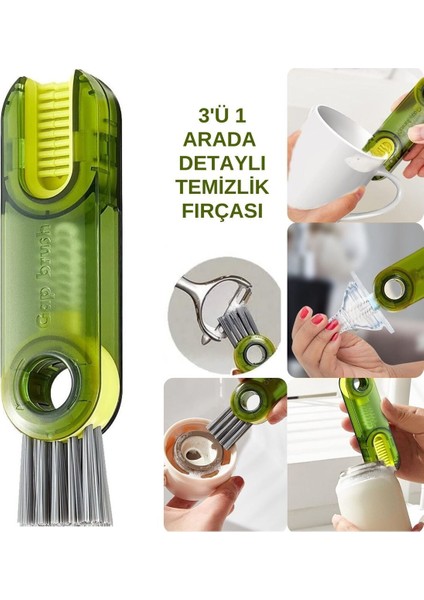 Çok Amaçlı Temizlik Fırçası, Biberon, Bardak ve Termos Kapağı Temizleme Aracı