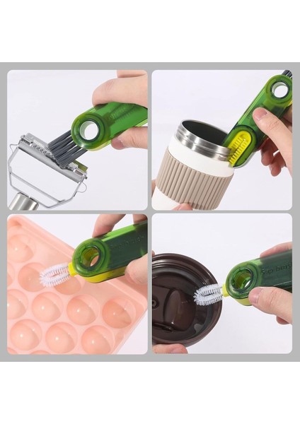 Çok Amaçlı Temizlik Fırçası, Biberon, Bardak ve Termos Kapağı Temizleme Aracı