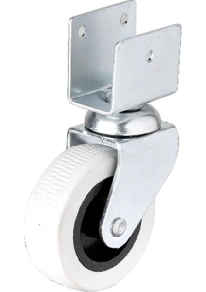 Hts 324 - 50X20 mm Gri Kısa U Tablalı Teker 4 Adet