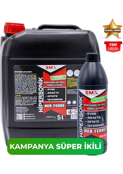 Hipersonik - Dünyanın En Hızlı Temizleyicisi 5 kg + 750 ml
