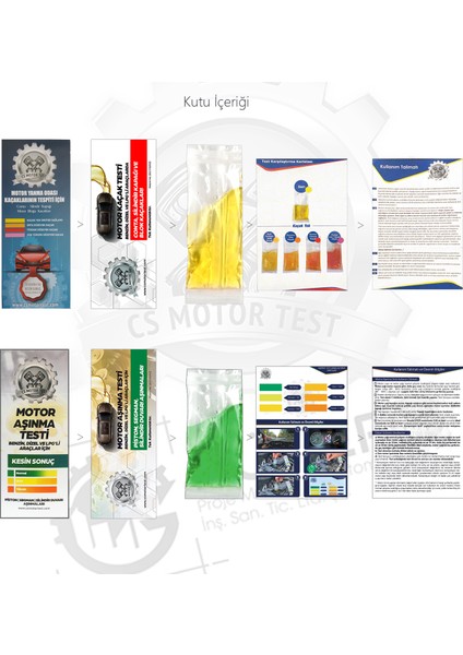 Cs Motor Conta Kaçak ve Cs Motor Aşınma Testi- 20'li Paket Fiyatı