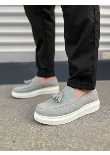 JET-154 Blaze Bağcıksız Püsküllü Süet Erkek Günlük Spor Klasik Ayakkabı Sbt - Gri fiyatları