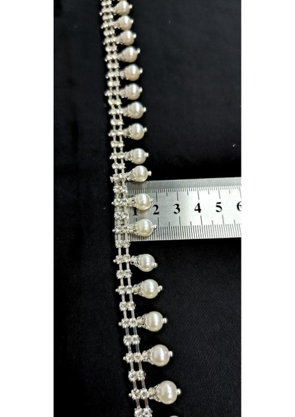 Özel Gümüş Kristal Taşlı Incili Saçak Şerit indirimleri