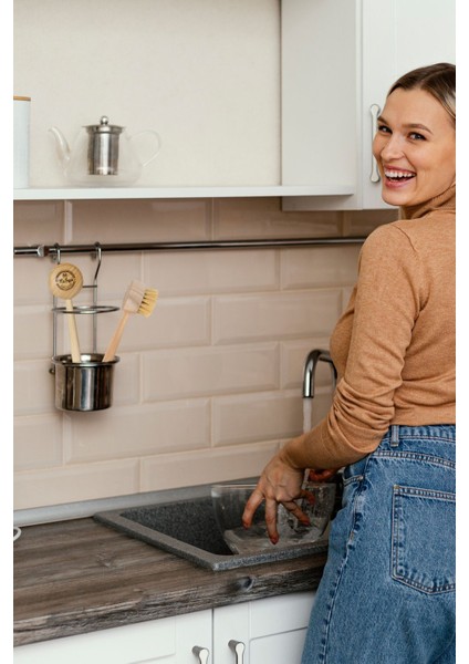 Doğal Ahşap Vegan Sebze, Meyve ve Bulaşık Fırçası, Sağlıklı ve Şık Tasarım indirimleri