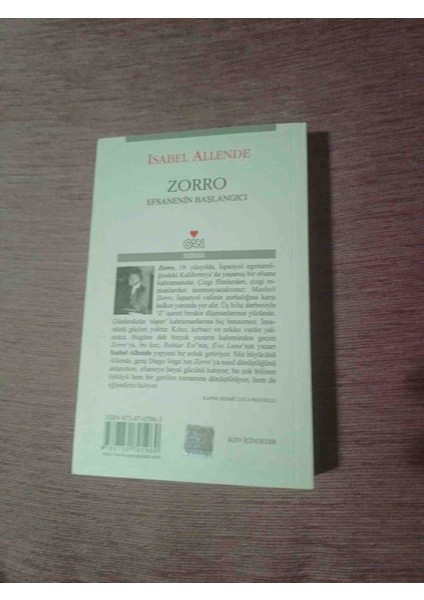 Isabel Allende'nin Zorro: Efsanenin Başlangıcı Adlı Romanı, Efsanevi Zorro Karakterinin Başlangıcını Anlatıyor. Zorro Isabel Allende Can Yayinlari 2005 Basim 440 Sayfa Yeni Kondisyonda modelleri